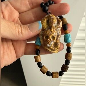 Beaded Skull Pendant